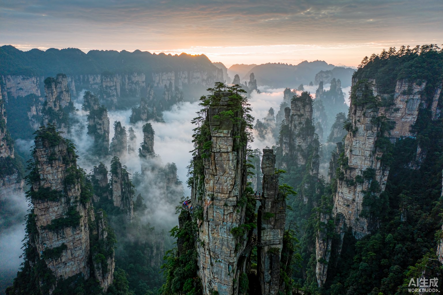 Zhangjiajie pillars